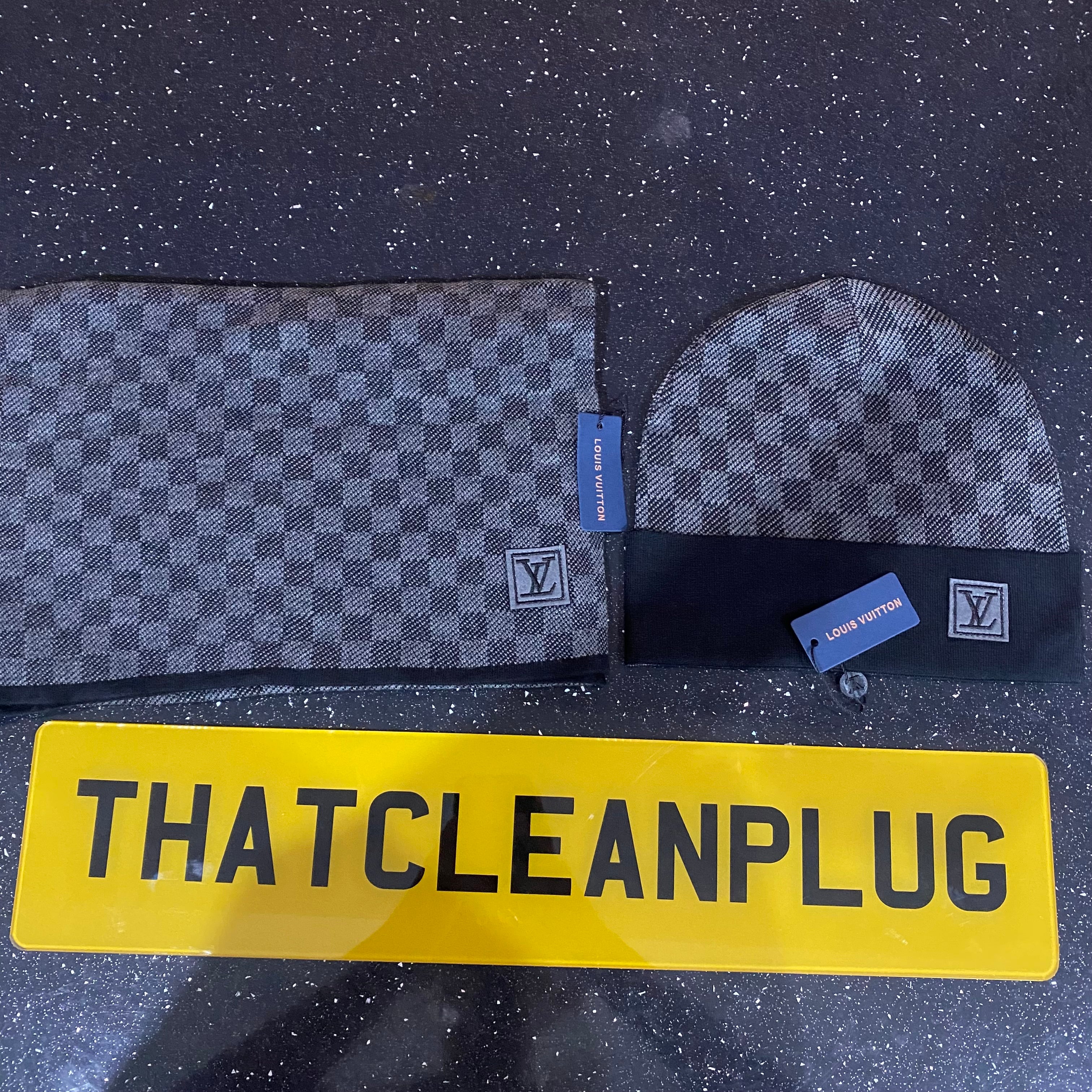 Black Beanie Scarf Set