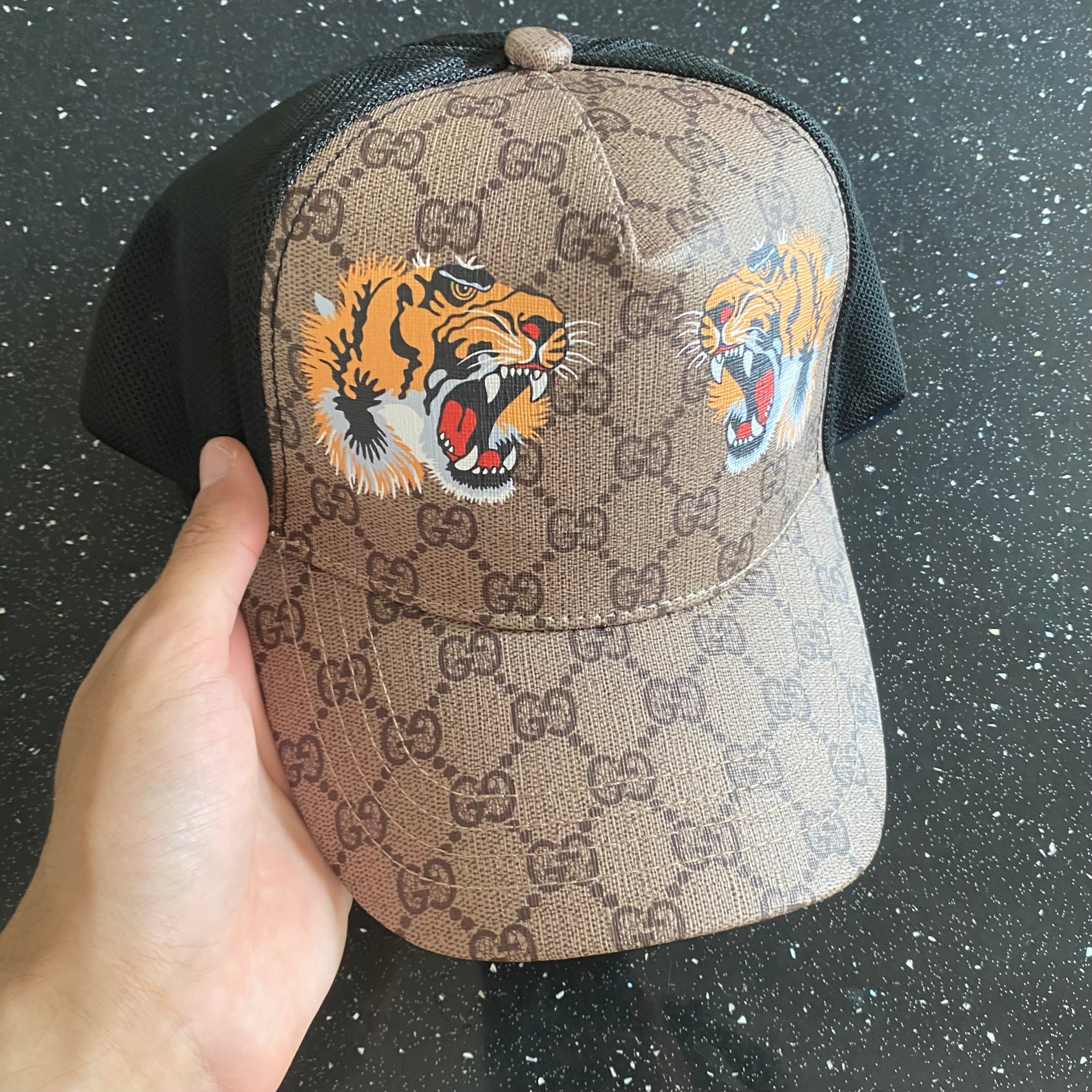Beige Tiger Cap