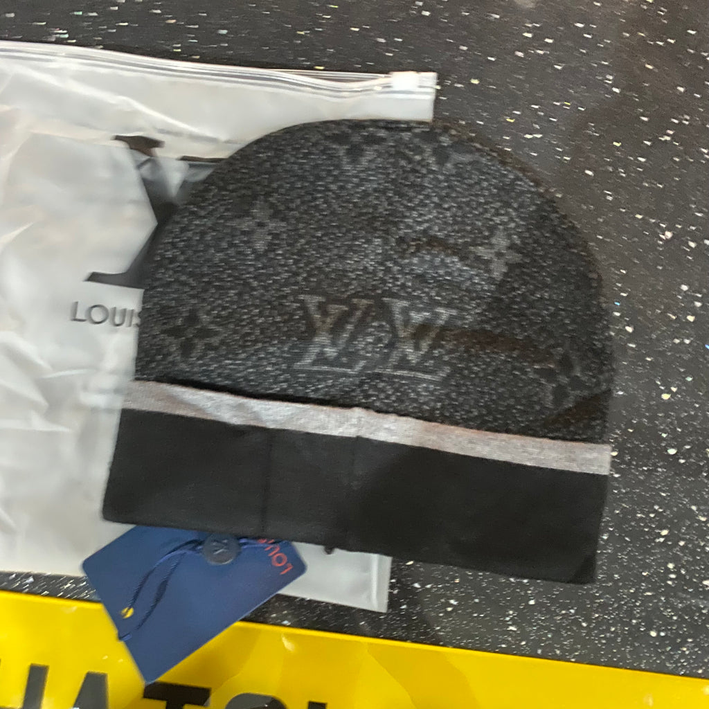 Black Monogram Beanie