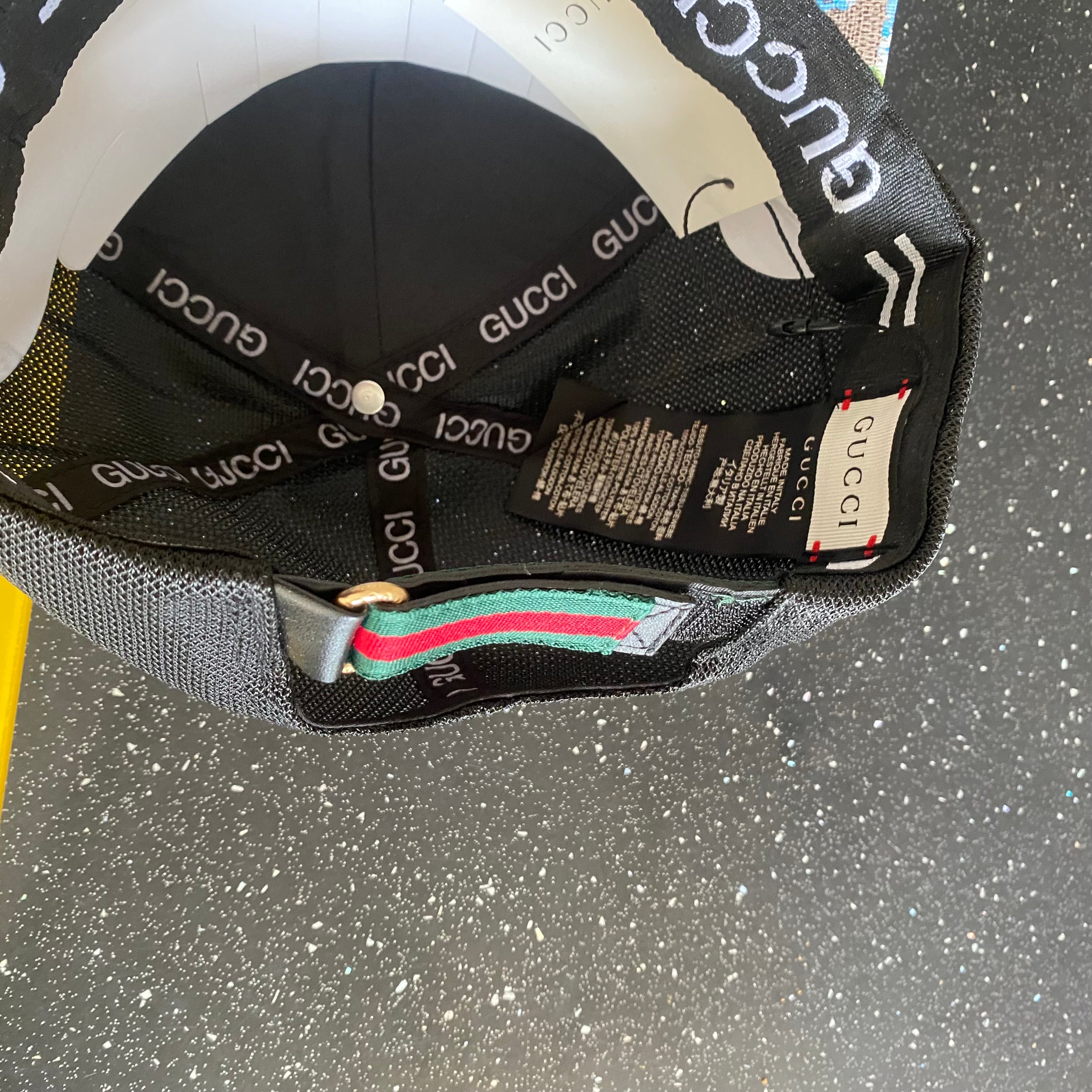 Beige Blue Flower Cap