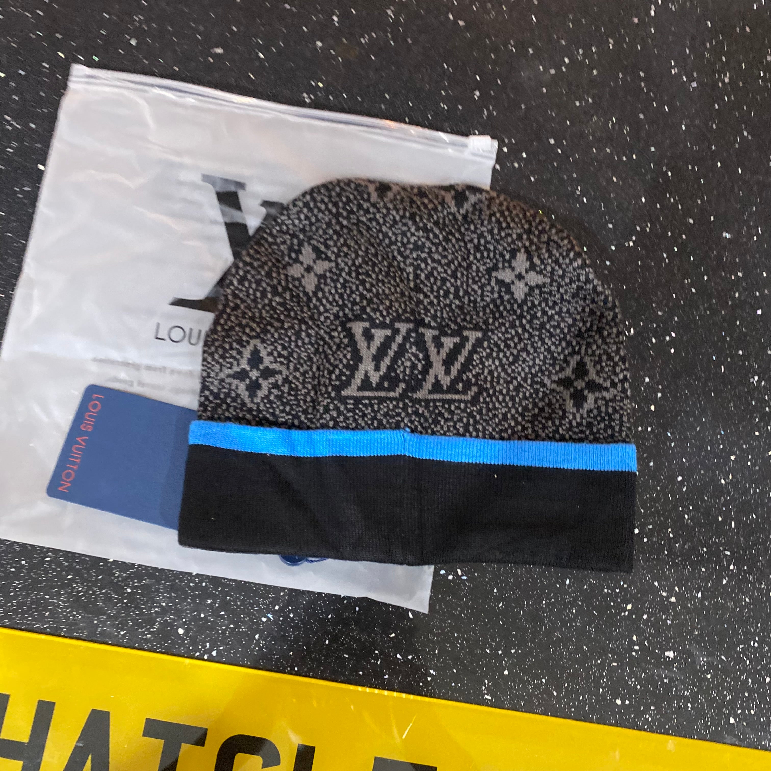 Black/Blue Monogram Beanie